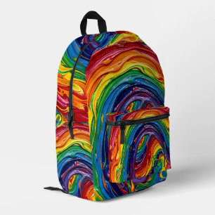 Abstrakte Kunst Regenbogen-Bogen-Brücke-Rucksack Bedruckter Rucksack