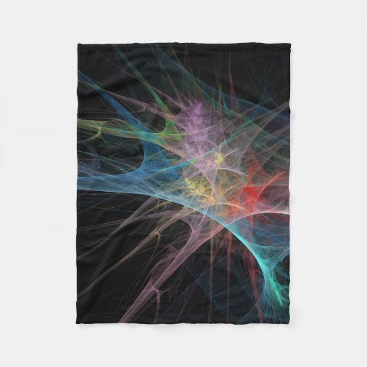 Abstrakte Kunst Regenbogen Eis Fleecedecke (Vorderseite)