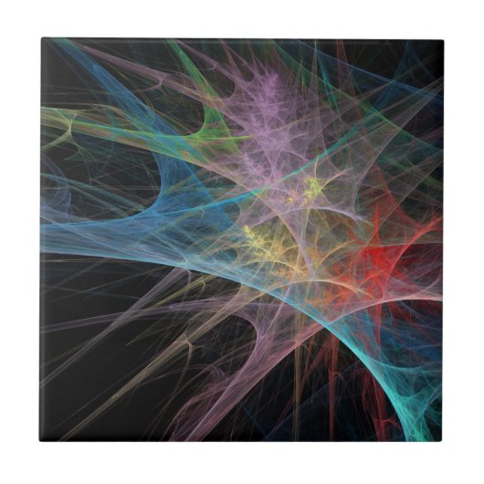 Abstrakte Kunst Regenbogen Eis Fliese (Vorderseite)