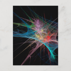 Abstrakte Kunst Regenbogen Eis Postkarte