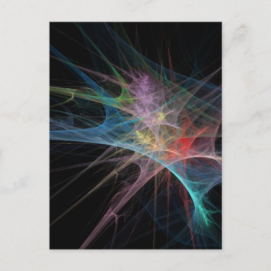 Abstrakte Kunst Regenbogen Eis Postkarte (Vorderseite)