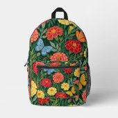 Abstrakte Kunst Ringelblume Boho Blumen Rucksack (Vorderseite)
