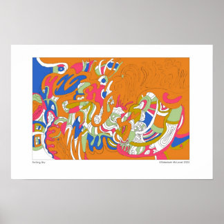 abstrakte Kunst "Rolling Sky" Poster