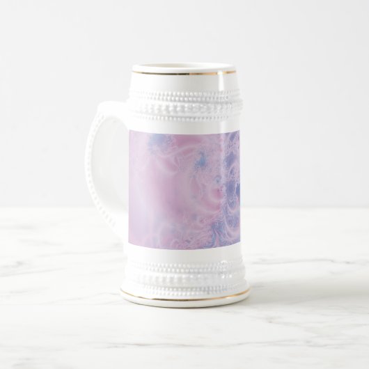 Abstrakte Kunst rosa Bierglas (Vorderseite Links)