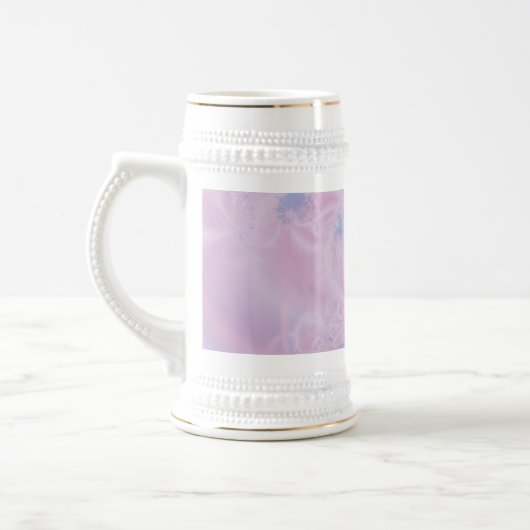 Abstrakte Kunst rosa Bierglas (Links)