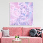Abstrakte Kunst rosa Leinwanddruck (Insitu (Wohnzimmer))