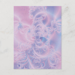 Abstrakte Kunst rosa Postkarte