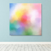 Abstrakte Kunst Rosa Rotes Gelbes Blau Lila Leinwanddruck (Insitu (Holzboden))