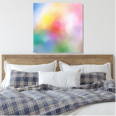 Abstrakte Kunst Rosa Rotes Gelbes Blau Lila Leinwanddruck (Insitu (Schlafzimmer))