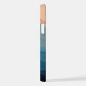 Abstrakte Kunst Rosa und Blau iPhone Hülle (Rechte Seite)