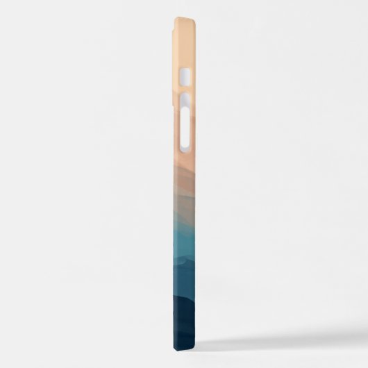 Abstrakte Kunst Rosa und Blau iPhone Hülle (Linke Seite)