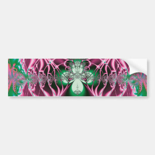 Abstrakte Kunst Rote Blume Autoaufkleber
