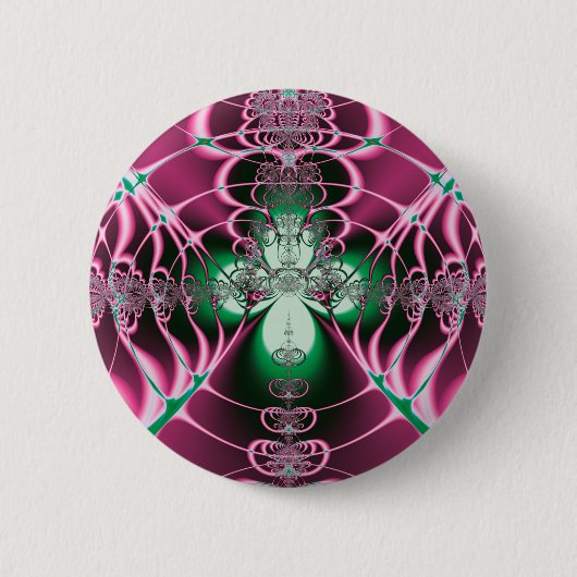 Abstrakte Kunst Rote Blume Button (Vorderseite)