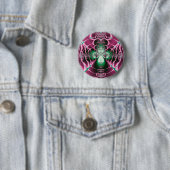 Abstrakte Kunst Rote Blume Button (Beispiel)