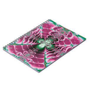 Abstrakte Kunst Rote Blume Notizblock