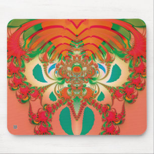 Abstrakte Kunst Rote Eule Mousepad