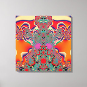 Abstrakte Kunst Rote Meditation Leinwanddruck