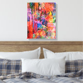 Abstrakte Kunst rund um Texturen Leinwanddruck (Insitu (Schlafzimmer))