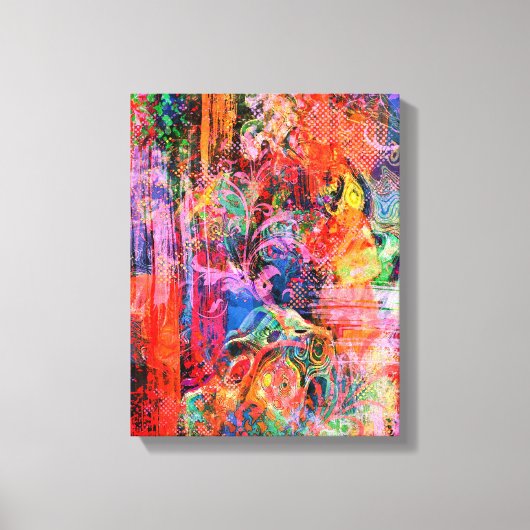 Abstrakte Kunst rund um Texturen Leinwanddruck (Vorderseite)