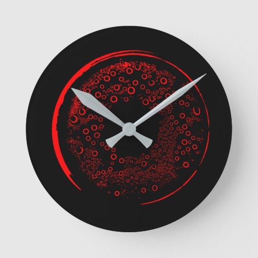Abstrakte Kunst Runde Wanduhr (Vorderseite)