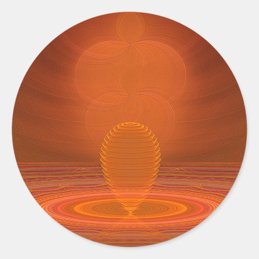 Abstrakte Kunst Runder Aufkleber (Vorderseite)