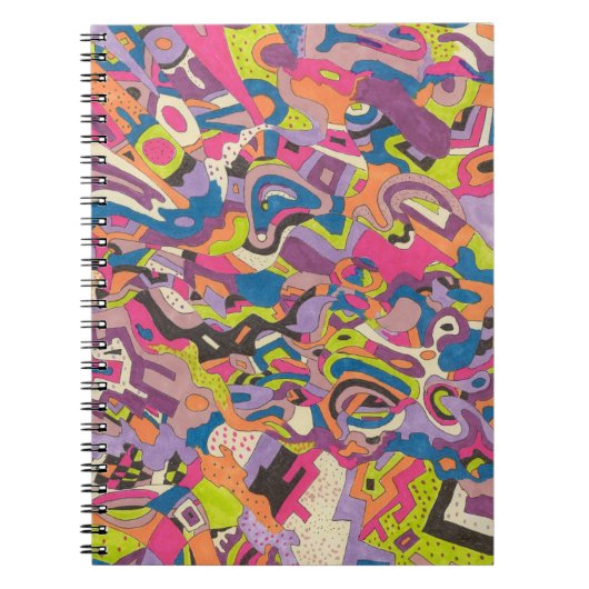 abstrakte Kunst "Samba" Notizblock (Vorderseite)