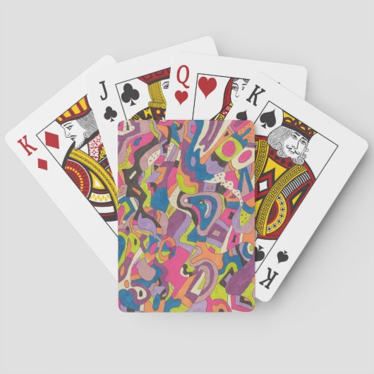 abstrakte Kunst "Samba" Spielkarten (Rückseite)