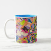 abstrakte Kunst "Samba" Zweifarbige Tasse (Links)