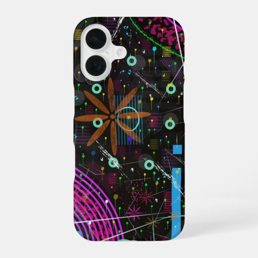 Abstrakte Kunst: Satellit  iPhone 16 Hülle (Rückseite)