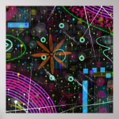 Abstrakte Kunst: Satellit  Poster (Vorne)