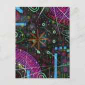 Abstrakte Kunst: Satellit  Postkarte (Vorderseite)