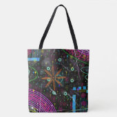 Abstrakte Kunst: Satellit  Tasche (Vorderseite)