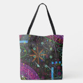 Abstrakte Kunst: Satellit  Tasche (Rückseite)