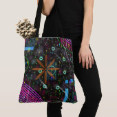 Abstrakte Kunst: Satellit  Tasche (Von Nahem)