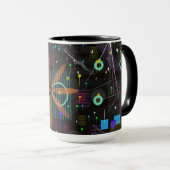 Abstrakte Kunst: Satellit  Tasse (VorderseiteRechts)