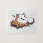 Abstrakte Kunst-Saxophon-Musikplayer Puzzle (Horizontal)