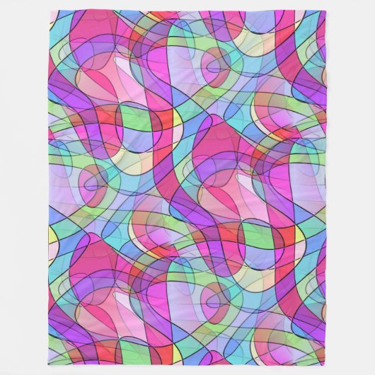 Abstrakte Kunst - Schnürsenkel Nahtloses Muster 1 Fleecedecke (Vorderseite)