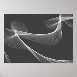 Abstrakte Kunst - Schwarz und Weiß Poster
