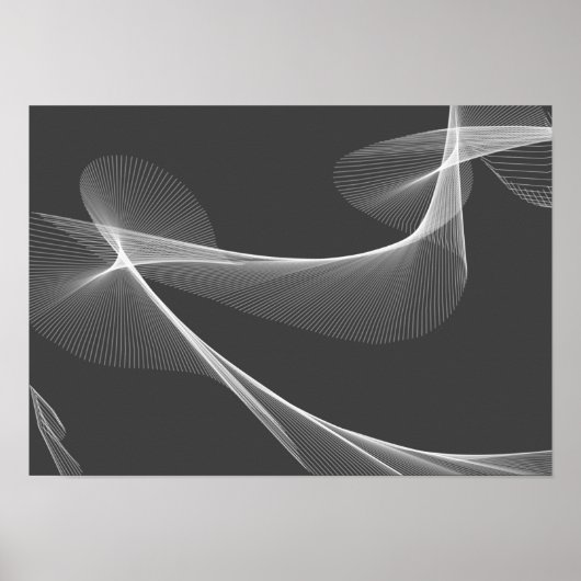 Abstrakte Kunst - Schwarz und Weiß Poster (Vorne)