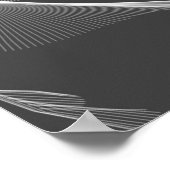 Abstrakte Kunst - Schwarz und Weiß Poster (Ecke)