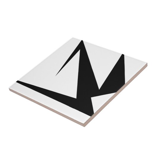 Abstrakte Kunst Schwarz-weiß Fliese (Seite)