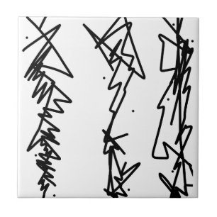 Abstrakte Kunst Schwarz-weiß Fliese