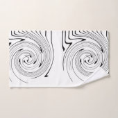 Abstrakte Kunst Schwarz-weiße Linien Twirt Minimal Badhandtuch Set (Handtuch)