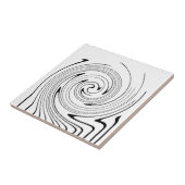 Abstrakte Kunst Schwarz-weiße Linien Twirt Minimal Fliese (Seite)