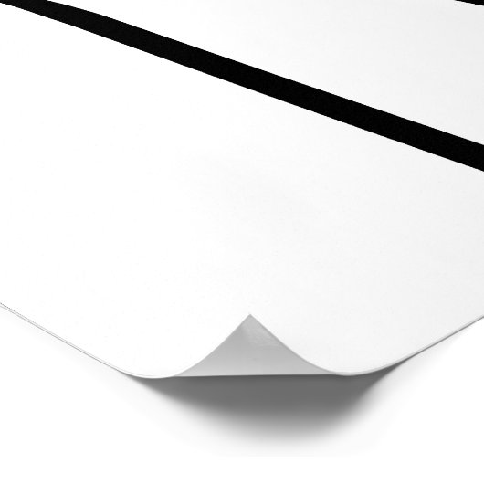 Abstrakte Kunst Schwarz-weiße Linien Twirt Minimal Poster (Ecke)