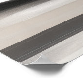 Abstrakte Kunst, Schwarzer Tan und Weiß, moderne Ä Poster (Ecke)