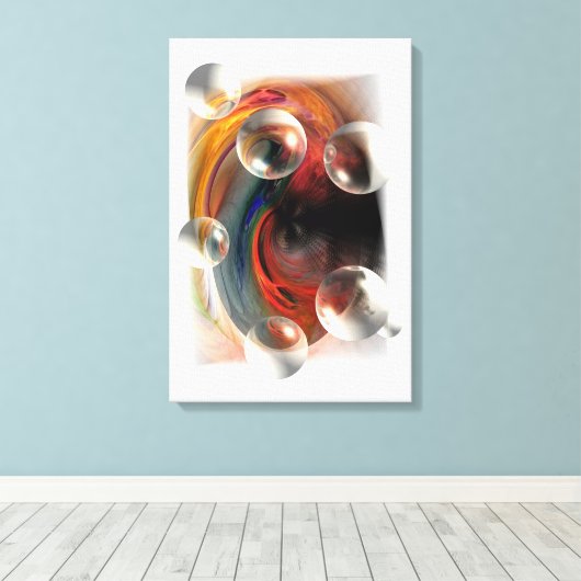 abstrakte Kunst Serdar Leinwanddruck (Insitu (Holzboden))