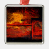 Abstrakte Kunst Silbernes Ornament (Vorne)