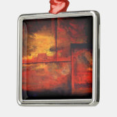 Abstrakte Kunst Silbernes Ornament (Links)