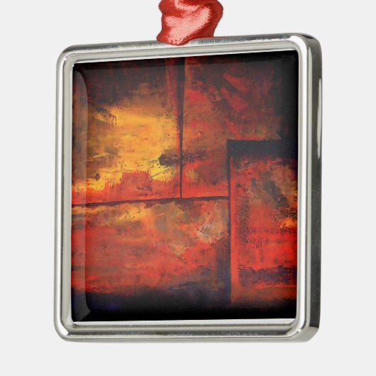 Abstrakte Kunst Silbernes Ornament (Links)